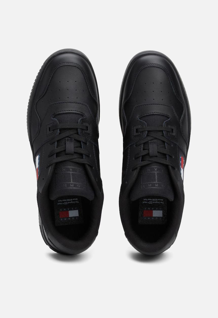 Tommy Hilfiger - Retro basket leather sneaker - triple black