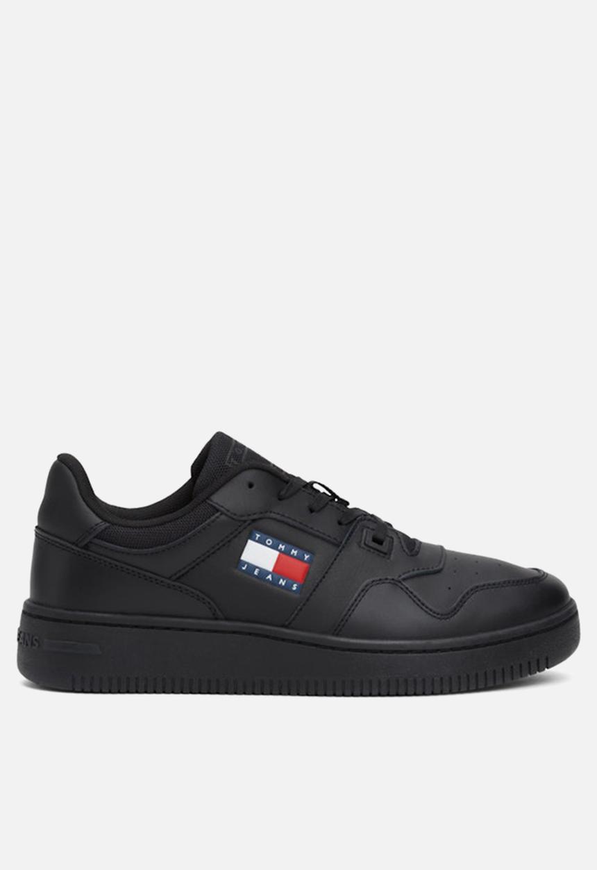 Tommy Hilfiger - Retro basket leather sneaker - triple black