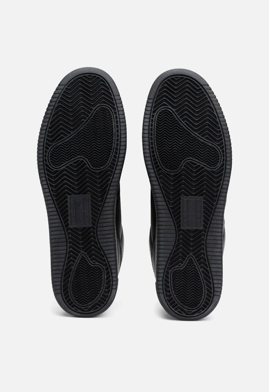Tommy Hilfiger - Retro basket leather sneaker - triple black