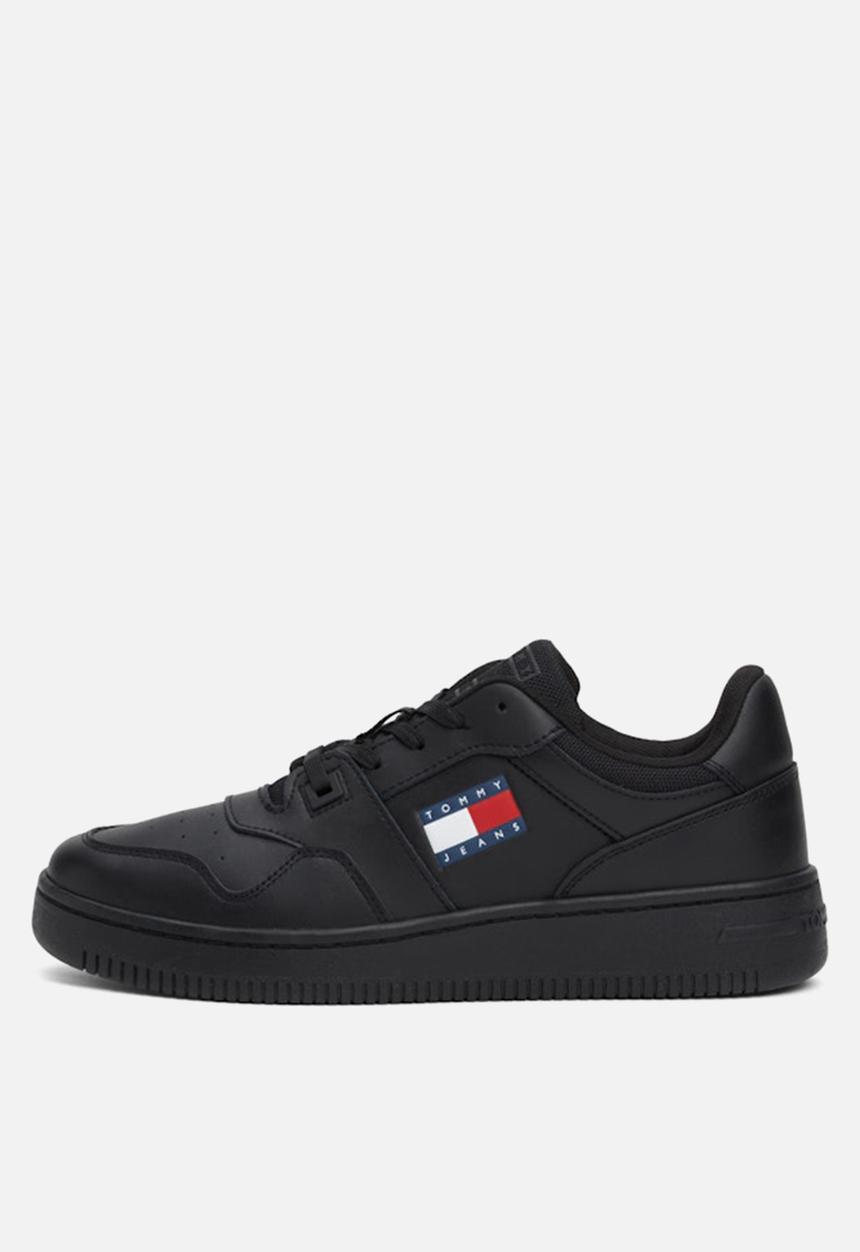 Tommy Hilfiger - Retro basket leather sneaker - triple black