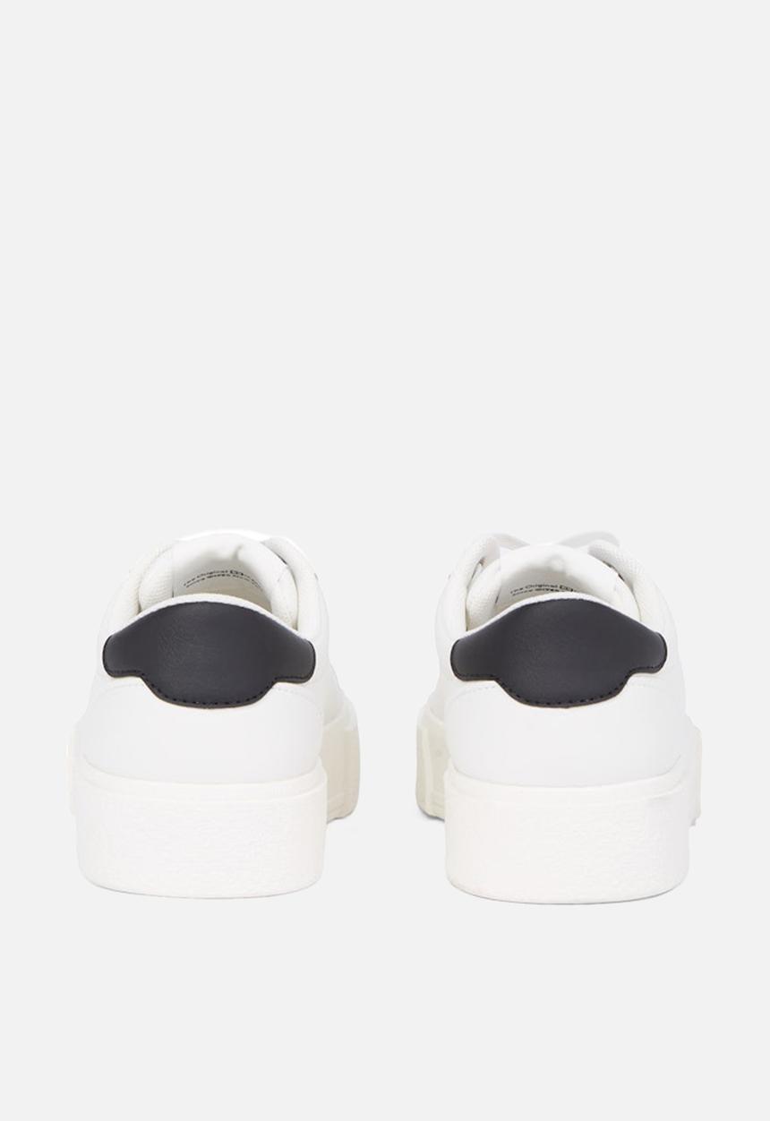 Tommy Hilfiger - Foxing flatform leather sneaker - ecru/black