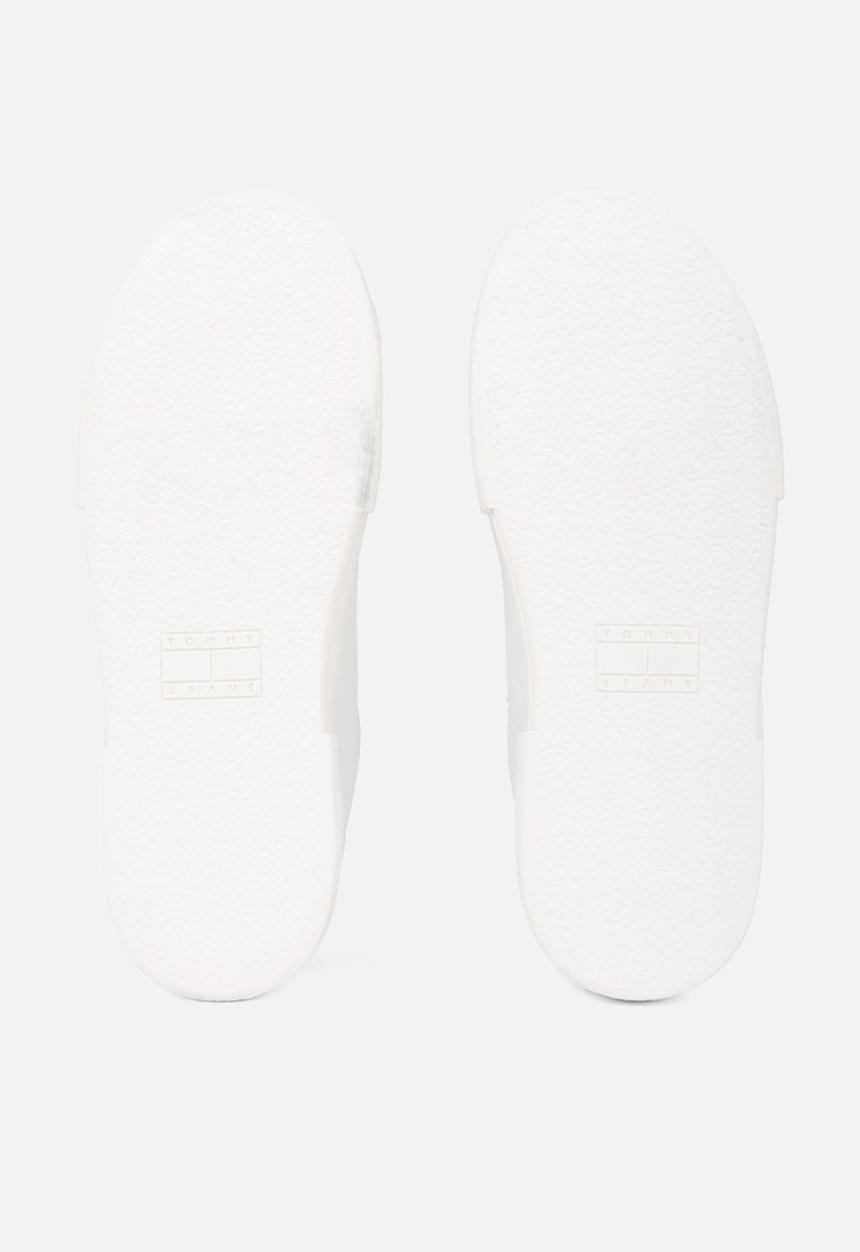 Tommy Hilfiger - Foxing flatform leather sneaker - ecru/black