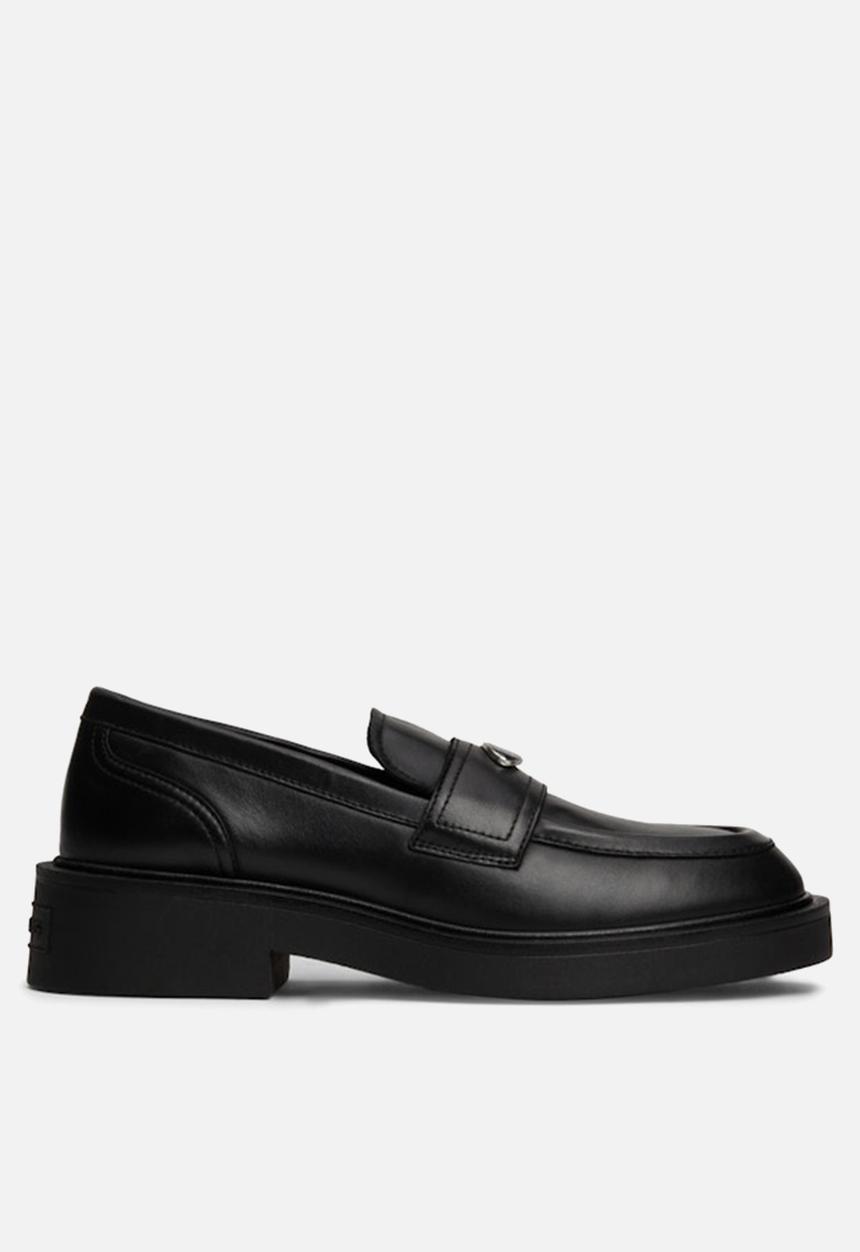Tommy Hilfiger - Flat leather loafer - black