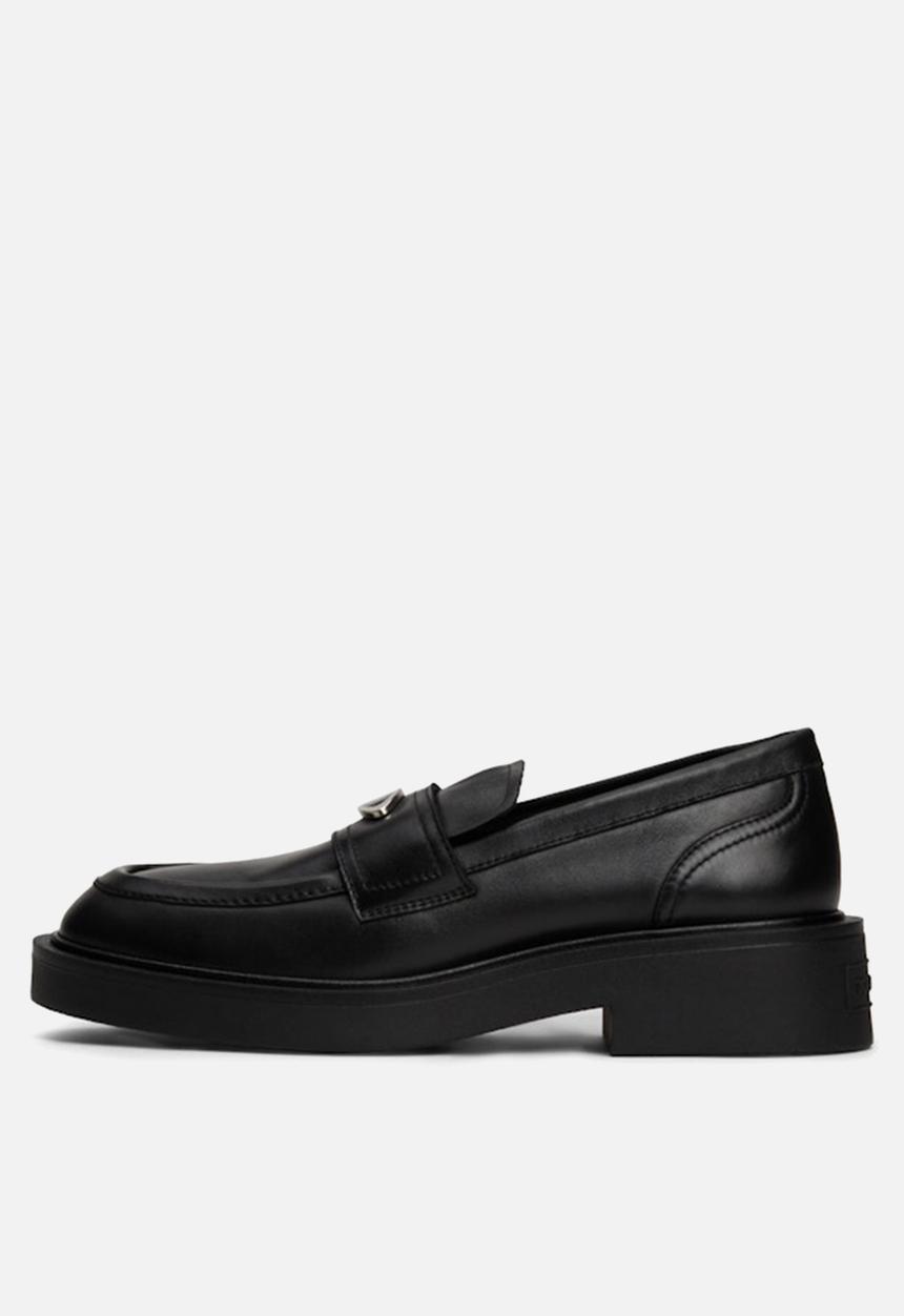 Tommy Hilfiger - Flat leather loafer - black