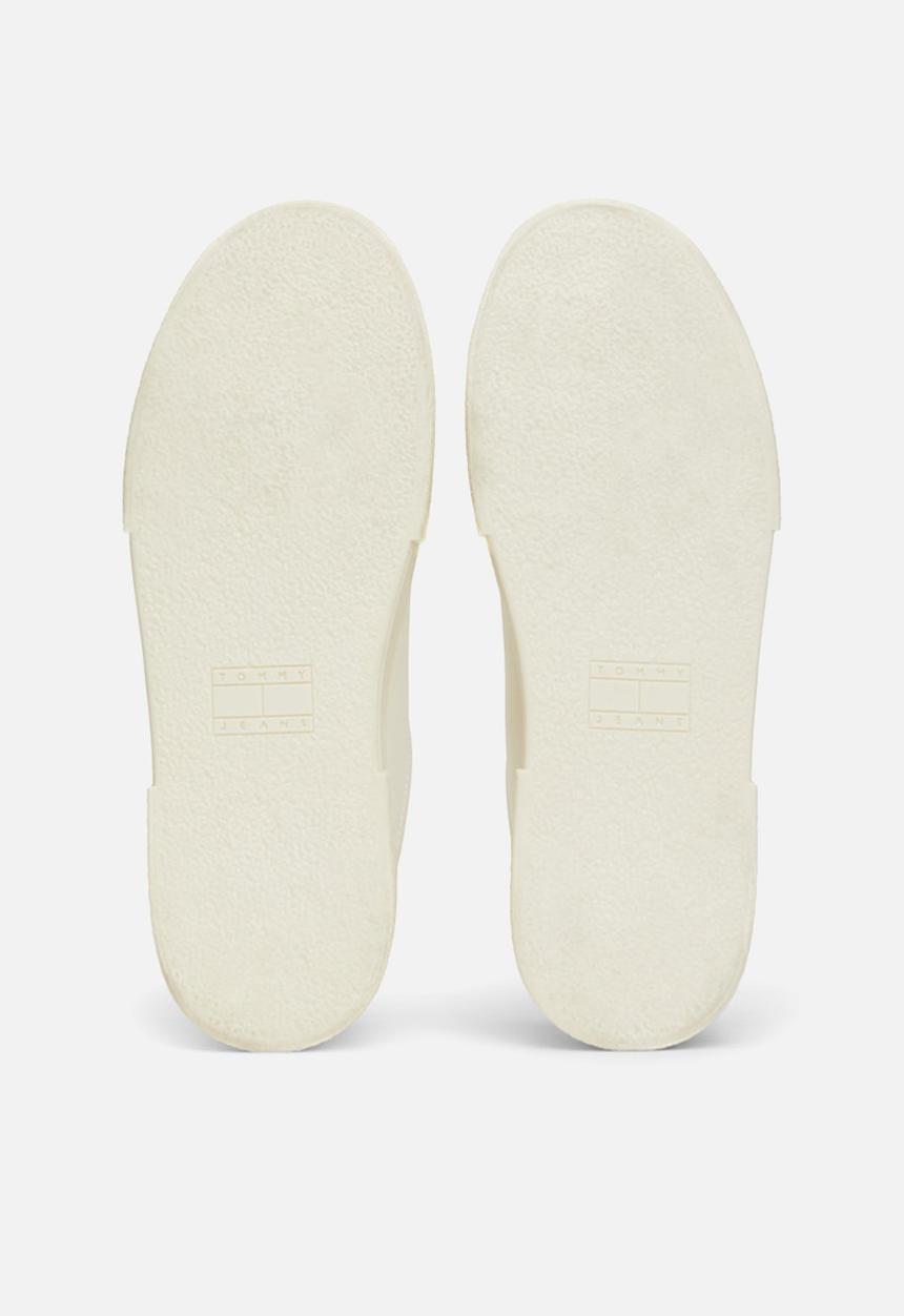 Tommy Hilfiger - Foxing flatform leather sneaker - ivory