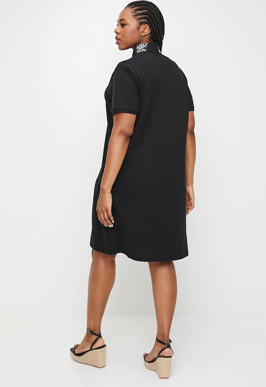 POLO - Plus Wmn Leigh Short Sleeve Golfer Dress - Black