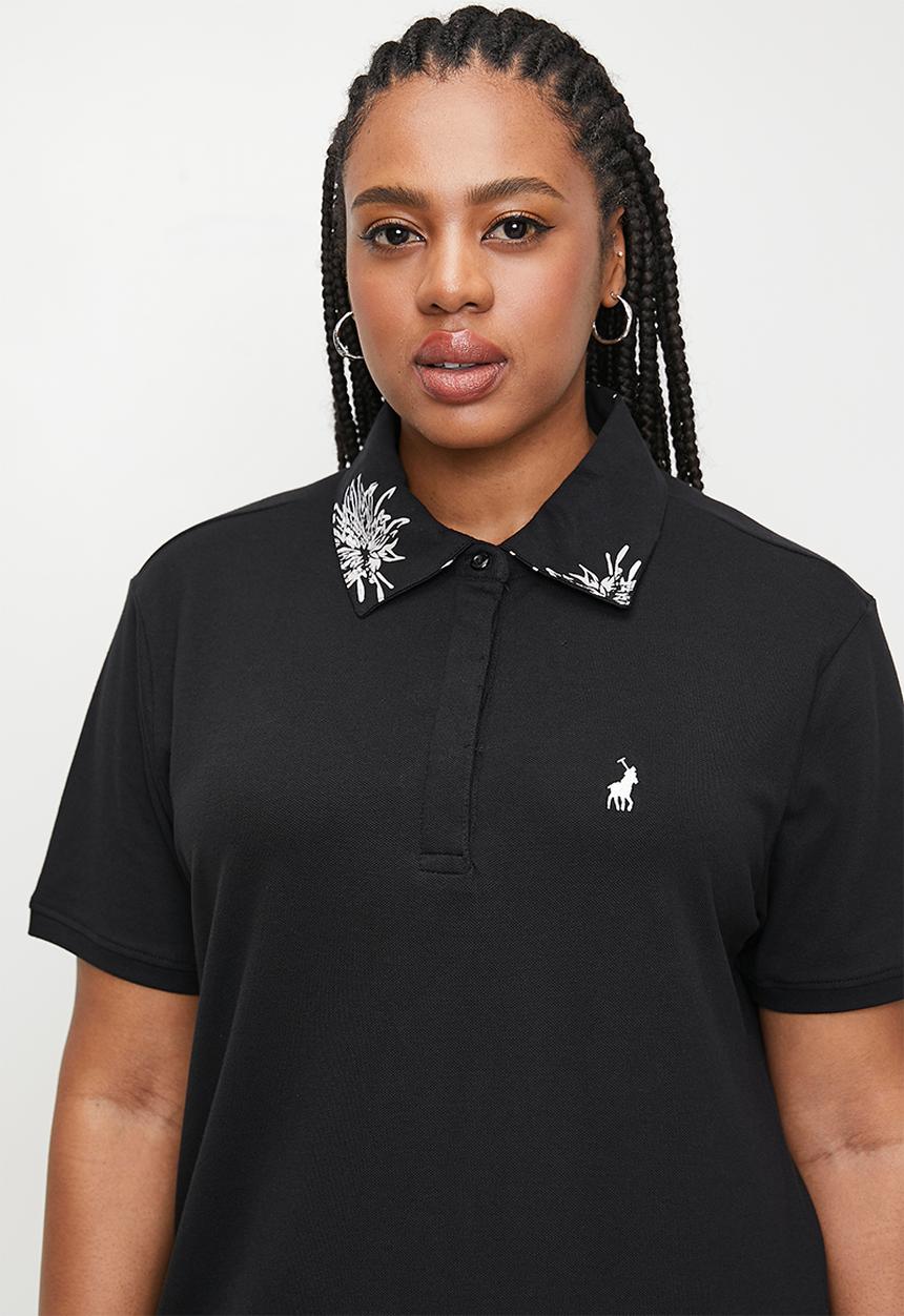 POLO - Plus Wmn Leigh Short Sleeve Golfer Dress - Black
