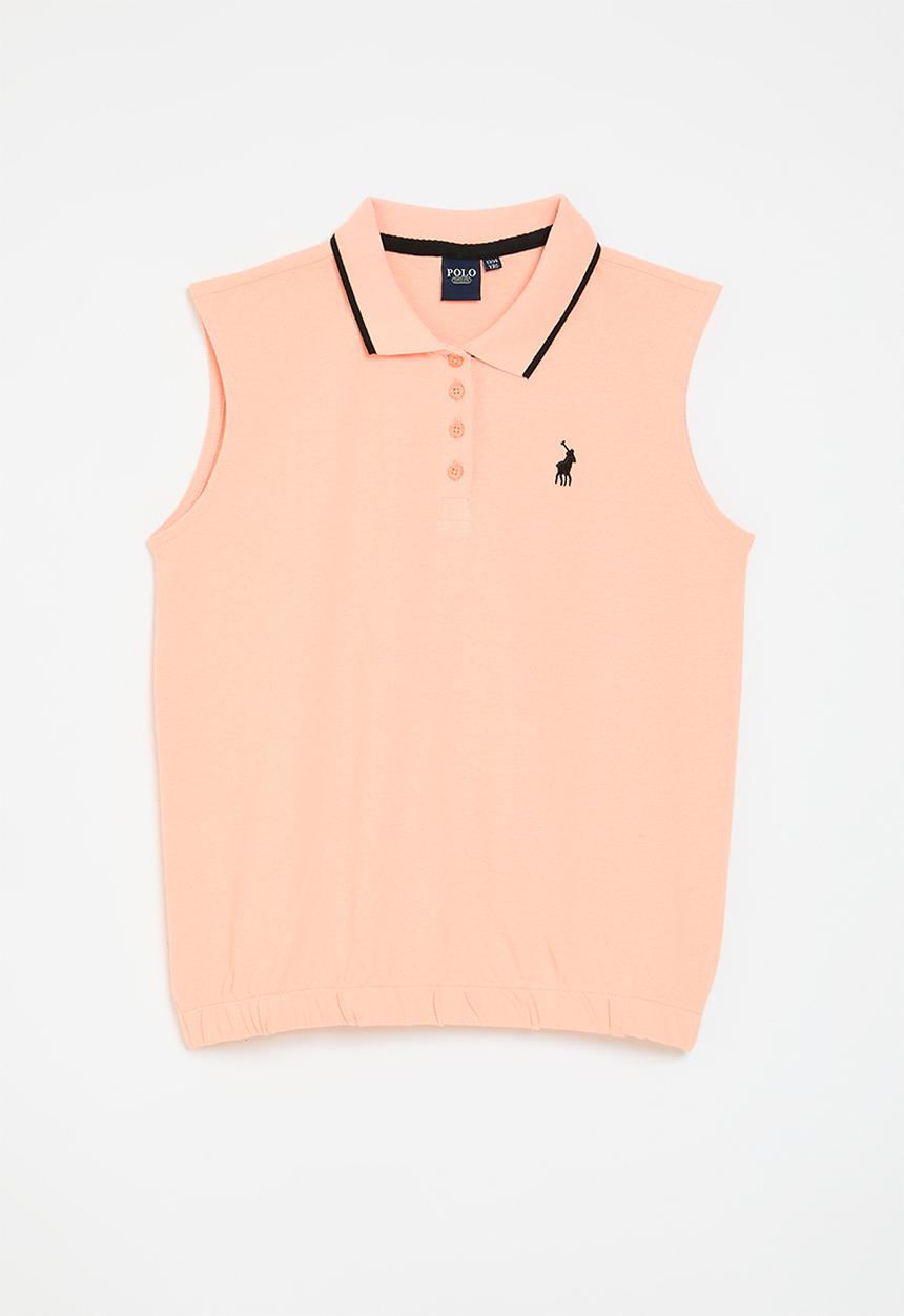 POLO - Girls emma sleeveless golfer - pale peach