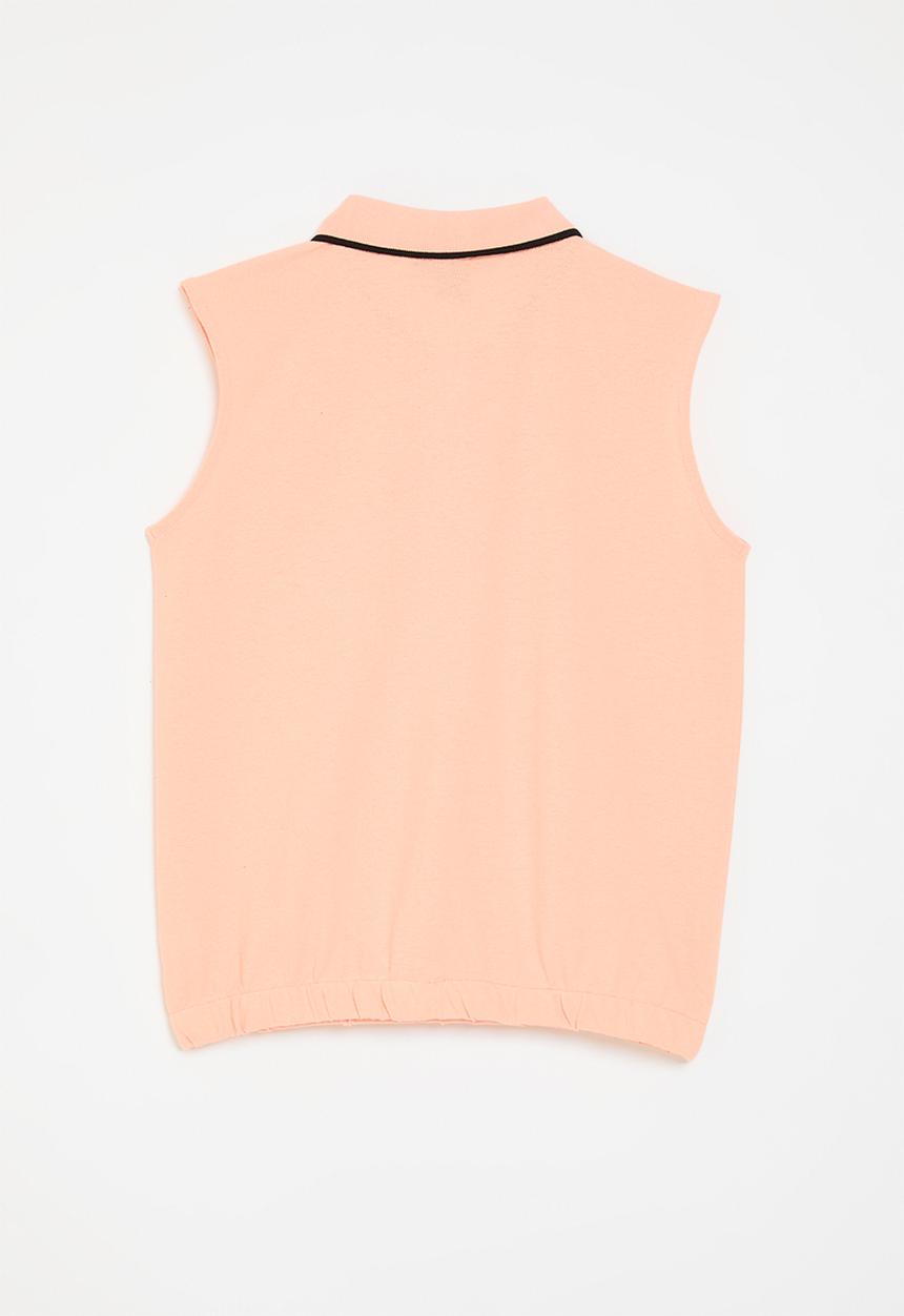 POLO - Girls emma sleeveless golfer - pale peach