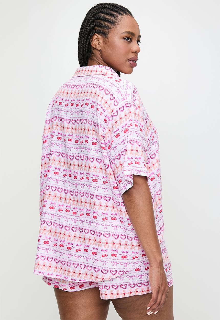 Cotton On - Plus Body Woven Sleep Set - Cherry/ Gingy Fair Isle