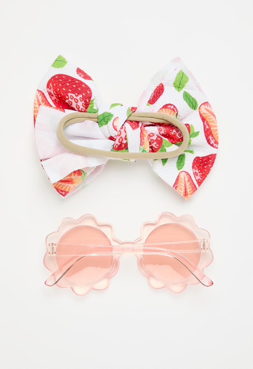 Pop Candy - Headband & sunglass set - red & white