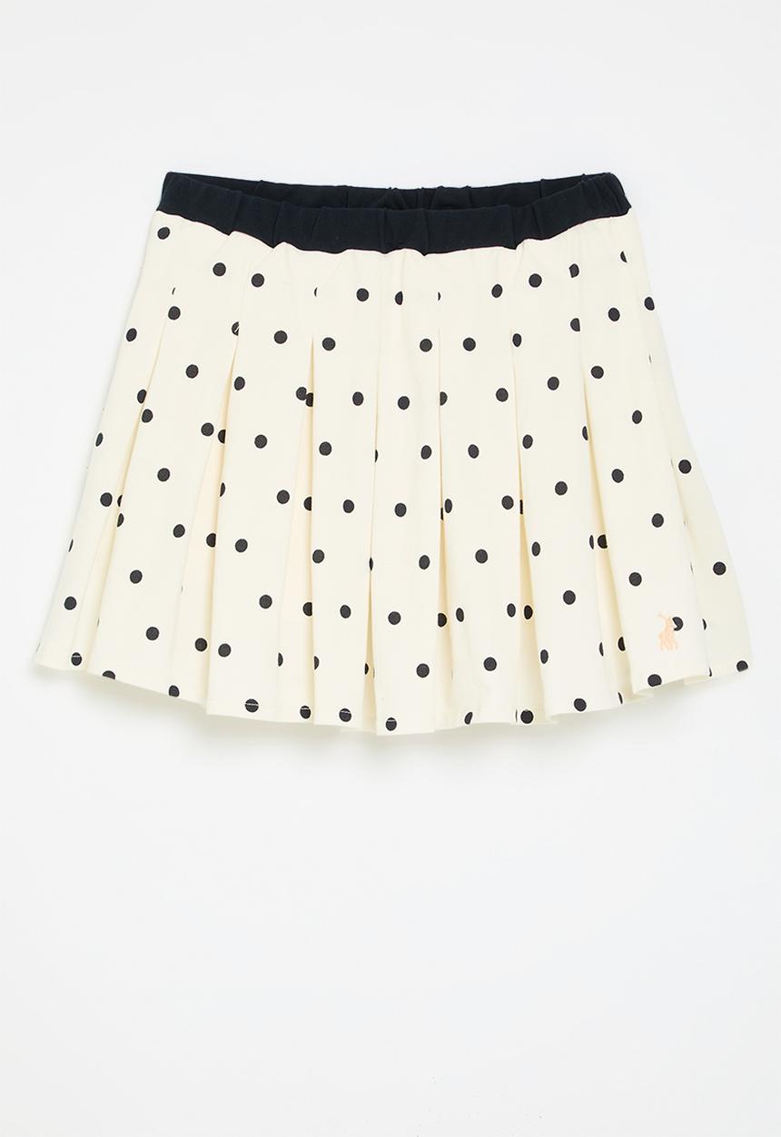 POLO - Girls ellie polka dot skort - off white