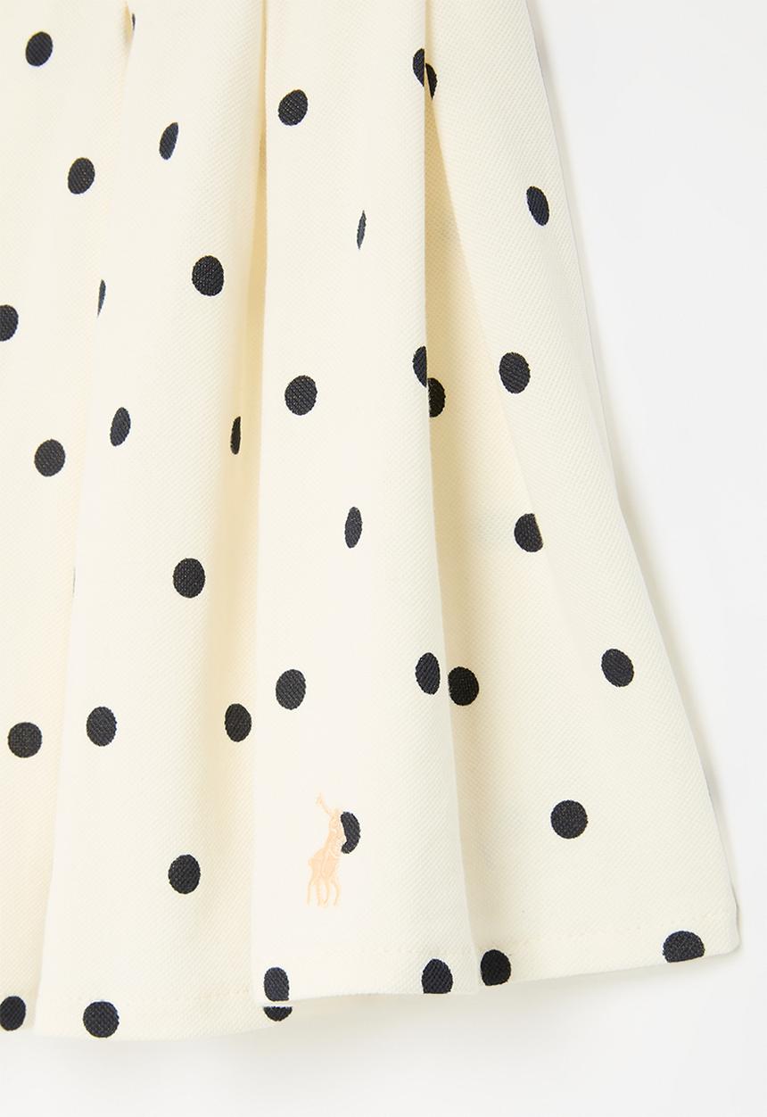 POLO - Girls ellie polka dot skort - off white