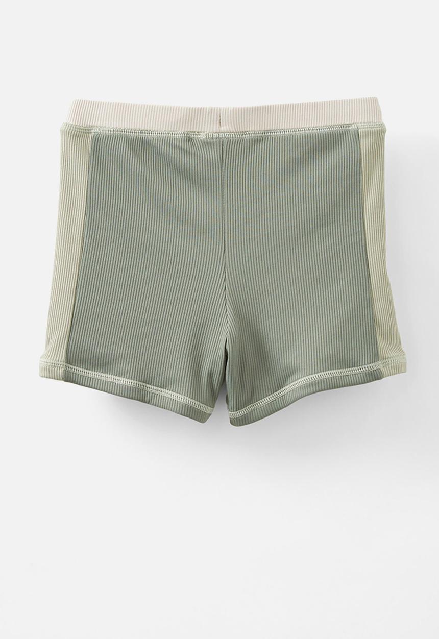 Cotton On - Billy boyleg swim trunk - swag green/rib stripe panel