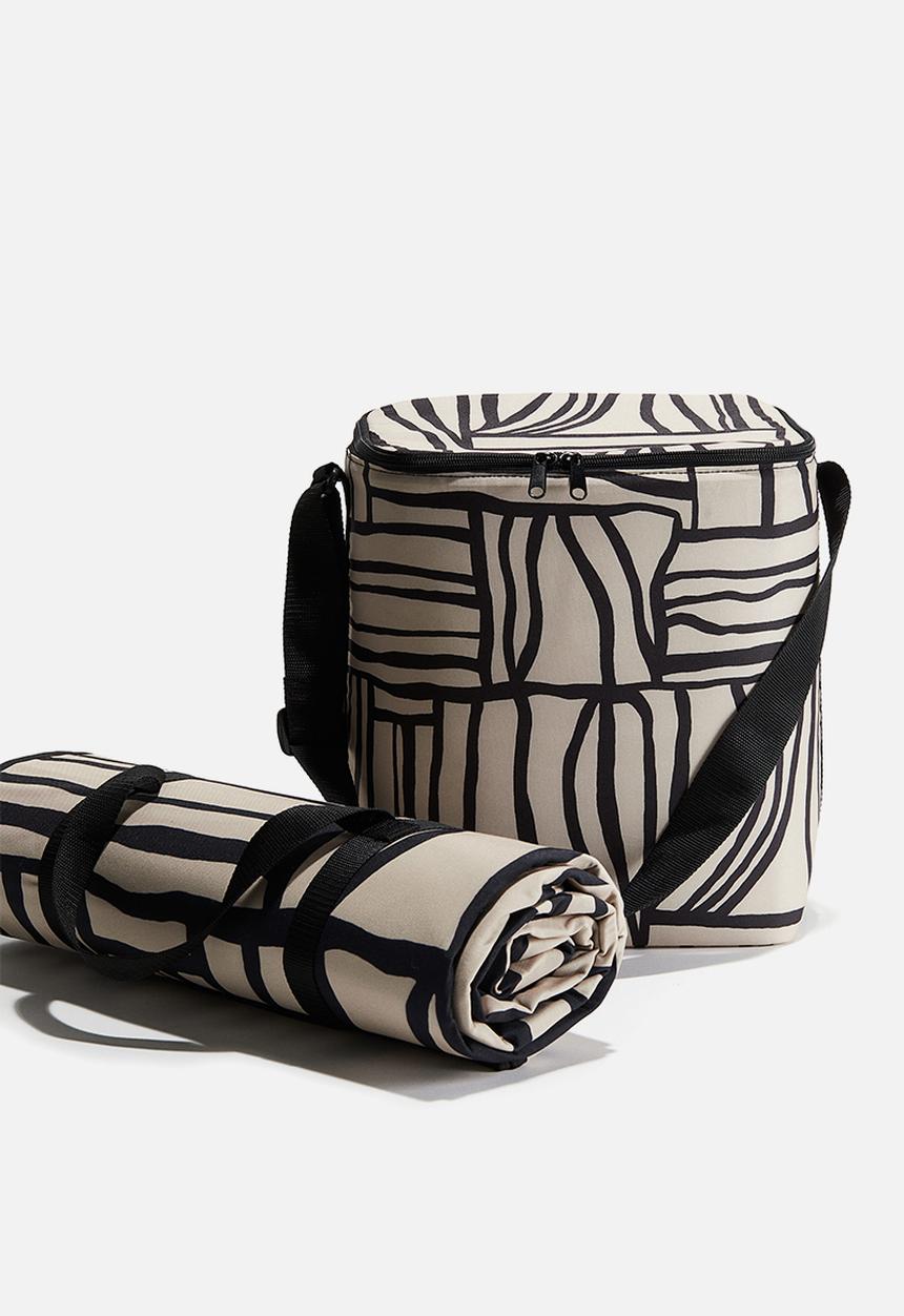 H&M - Large cool bag - beige & black