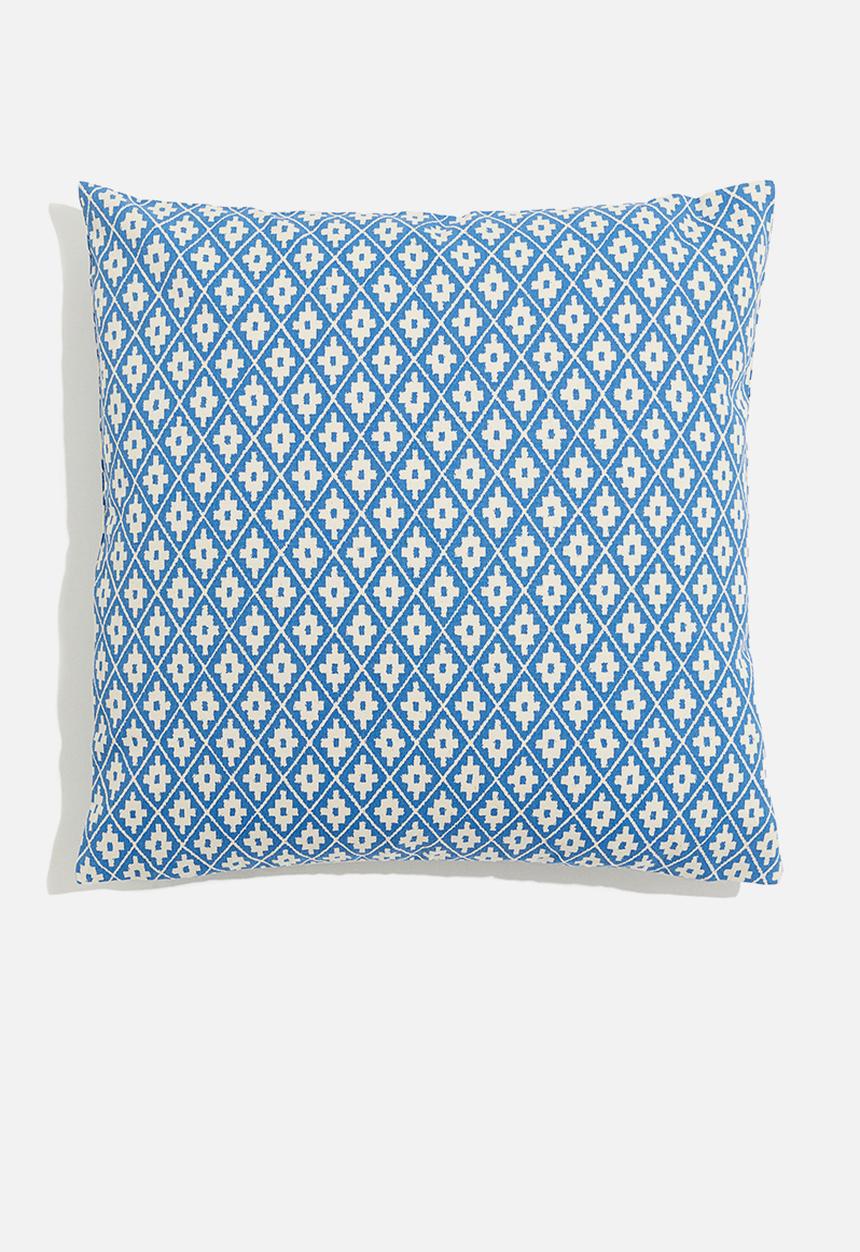 H&M - Outdoor cushion cover - blue patterned