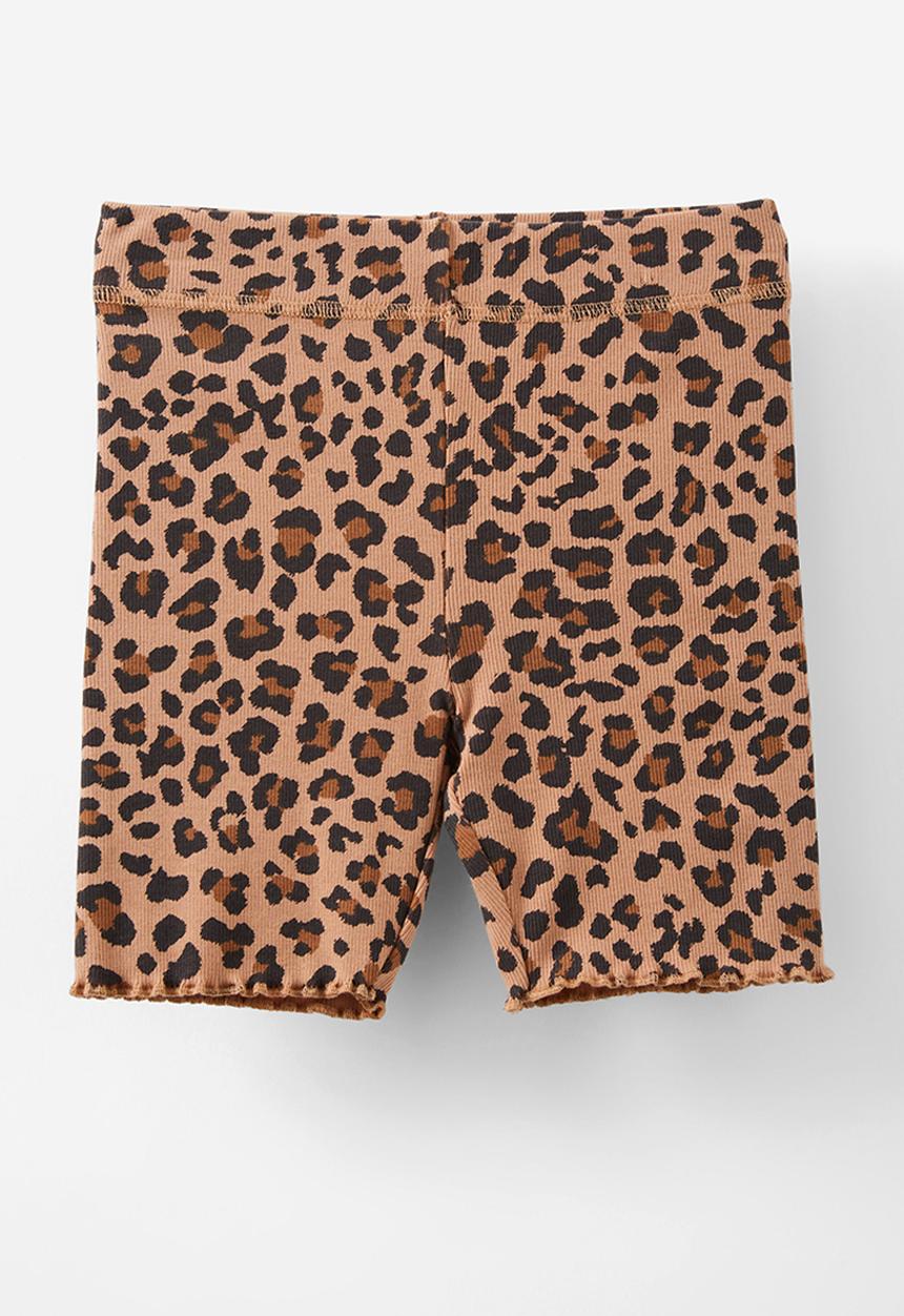 Cotton On - Hailey bike short - taupy brown/leopard