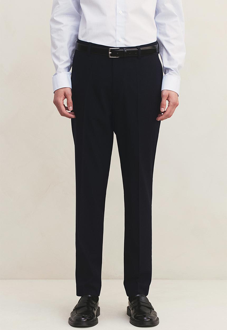 H&M - Slim fit suit trousers - navy blue 