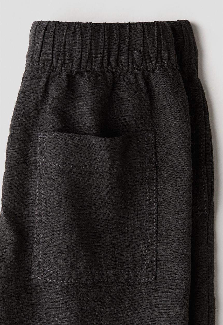 H&M - Keith Haring X H&M:  Linen-blend pull-on shorts - charcoal