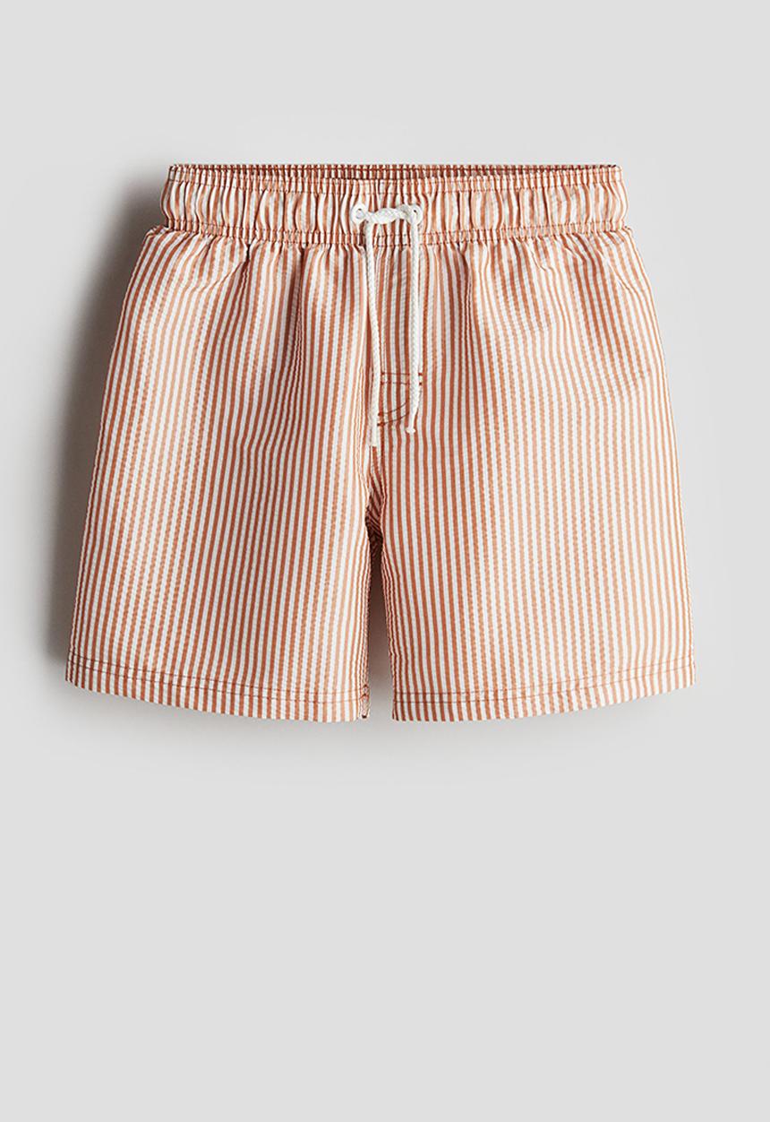 H&M - Swim shorts - brown & striped