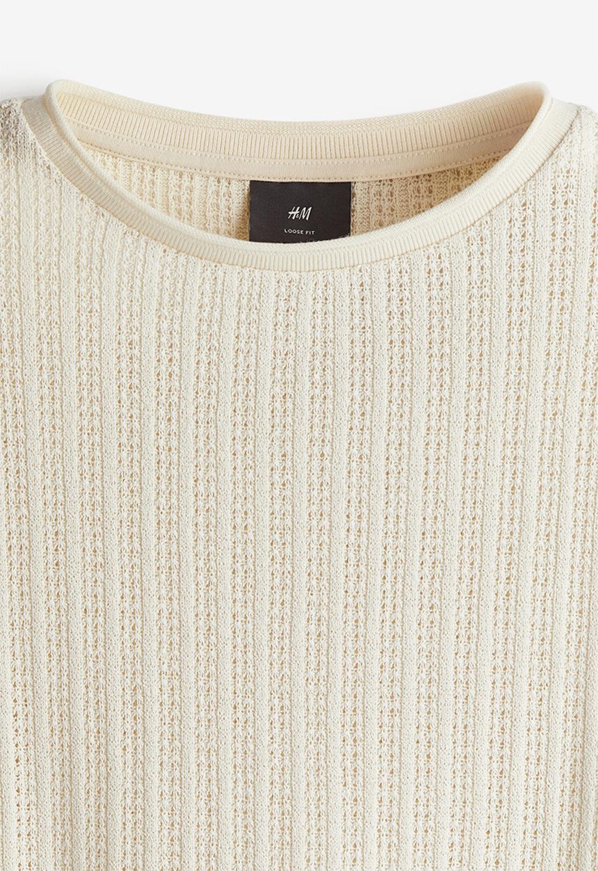 H&M - Loose fit t-shirt - light beige