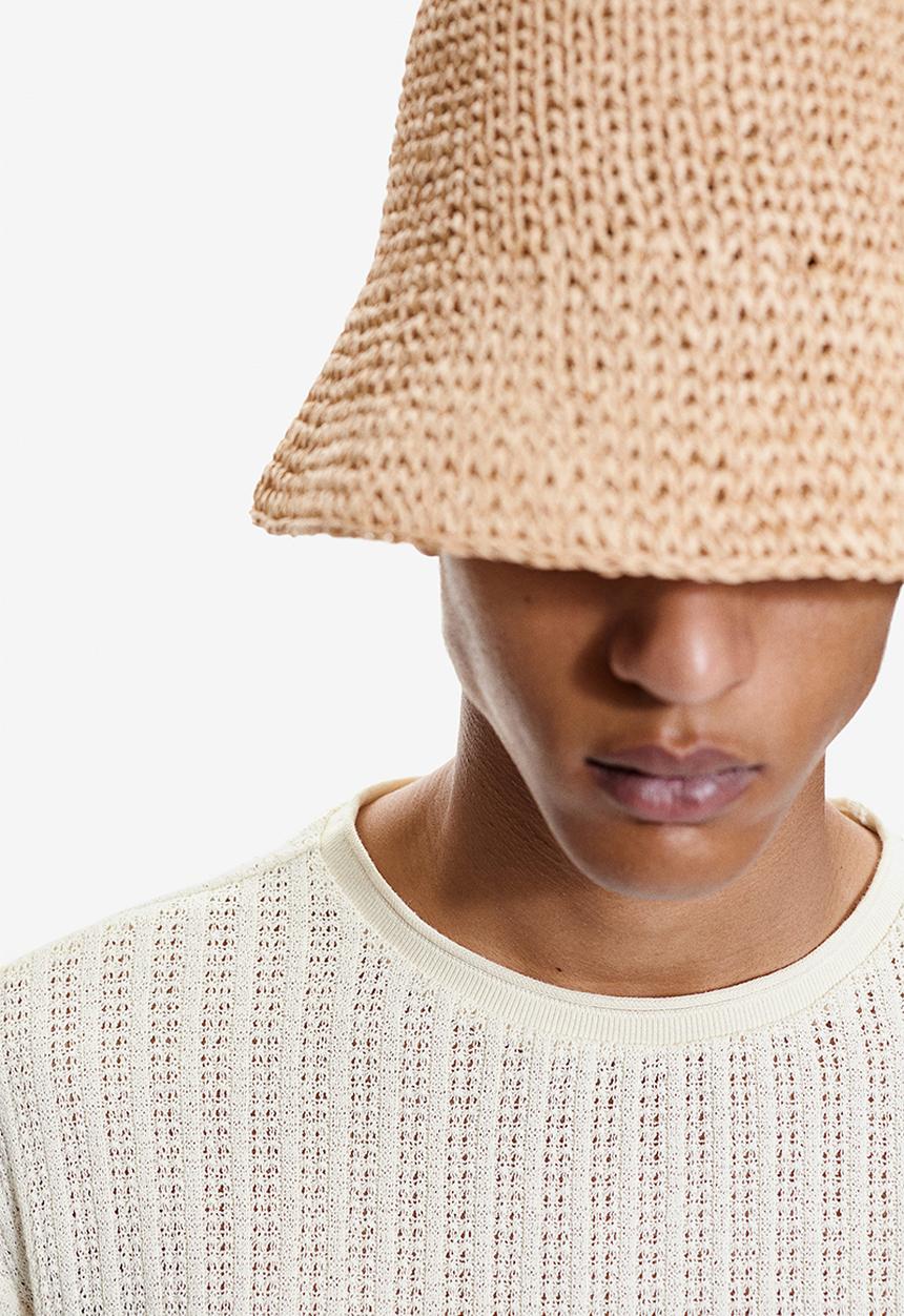 H&M - Loose fit t-shirt - light beige