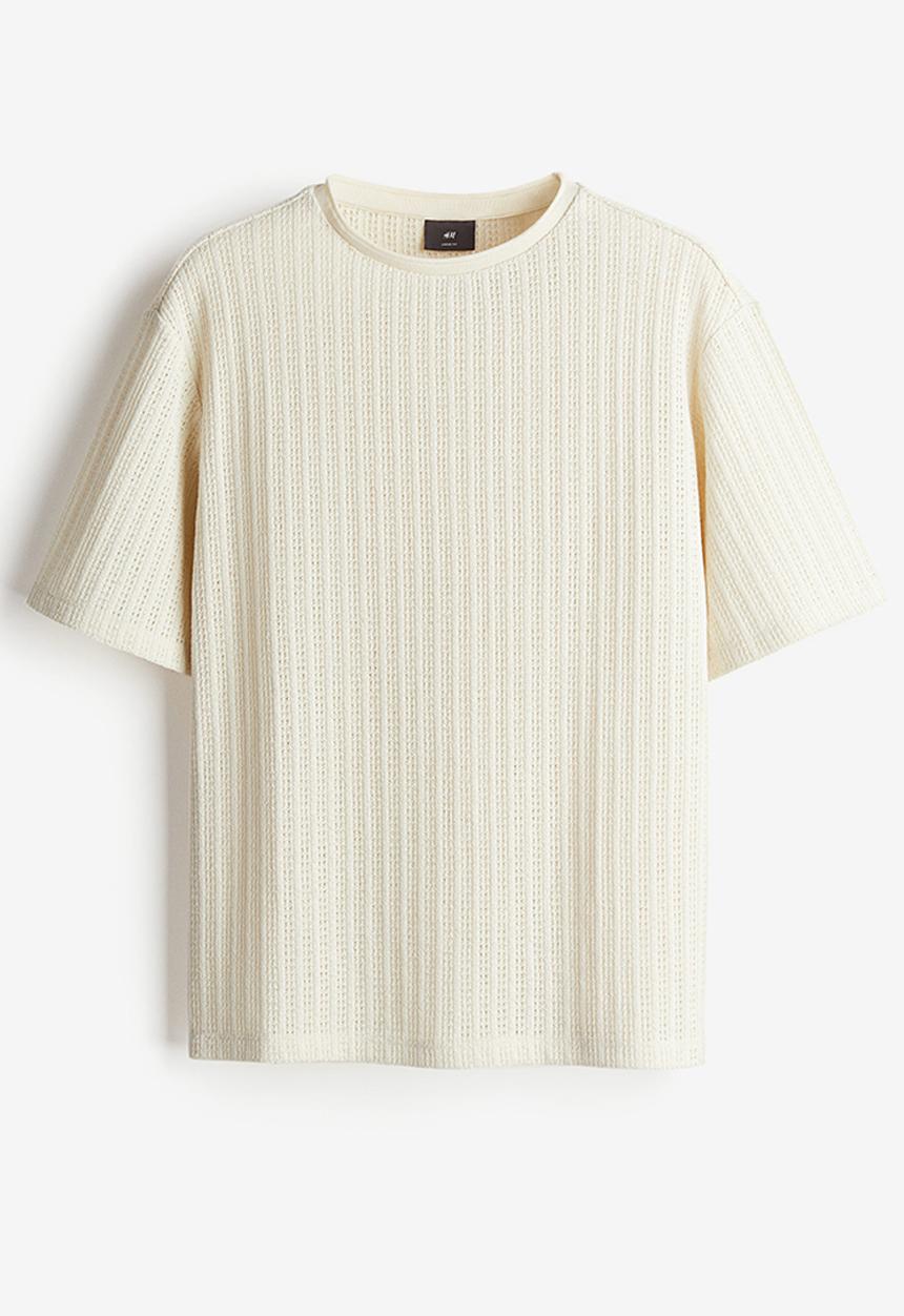 H&M - Loose fit t-shirt - light beige
