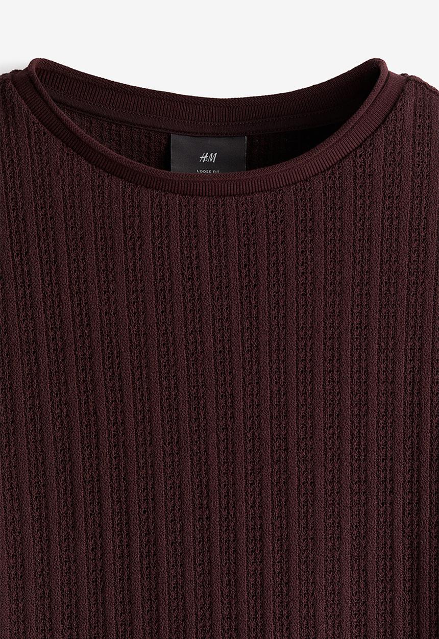 H&M - Loose fit t-shirt - plum purple