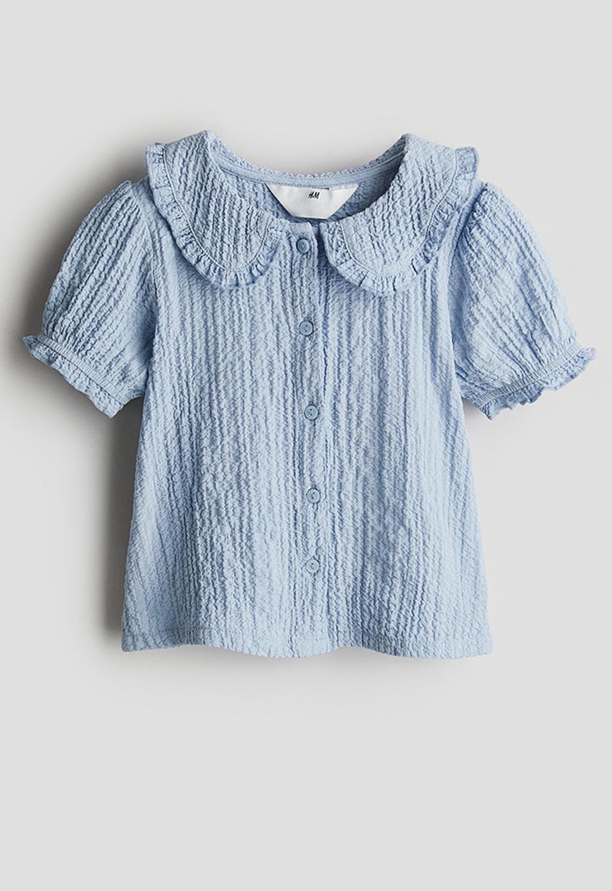 H&M - Collared blouse - blue