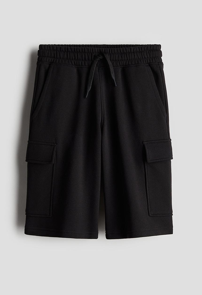 H&M - Cargo sweatshorts - black