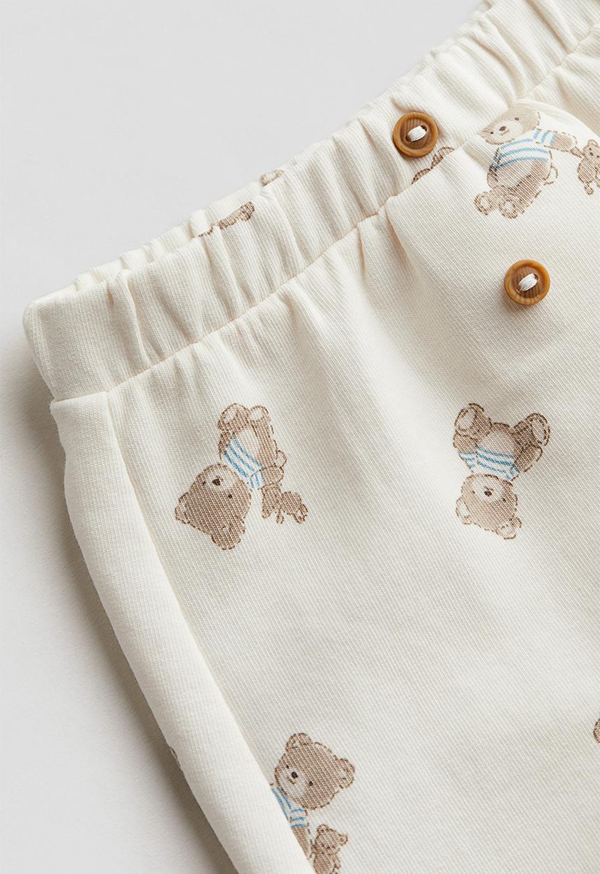 H&M - 2-Piece cotton set - cream teddy bears