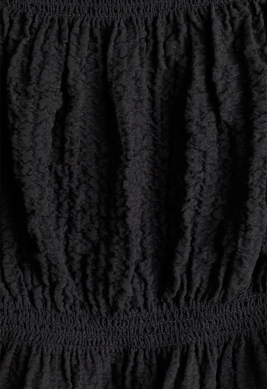 H&M - Seersucker top - Charcoal