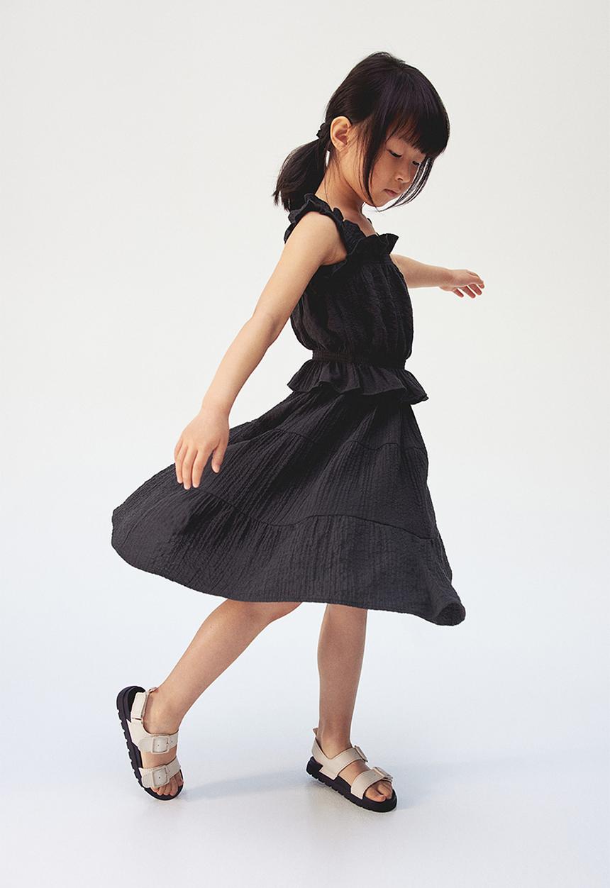 H&M - Seersucker top - Charcoal