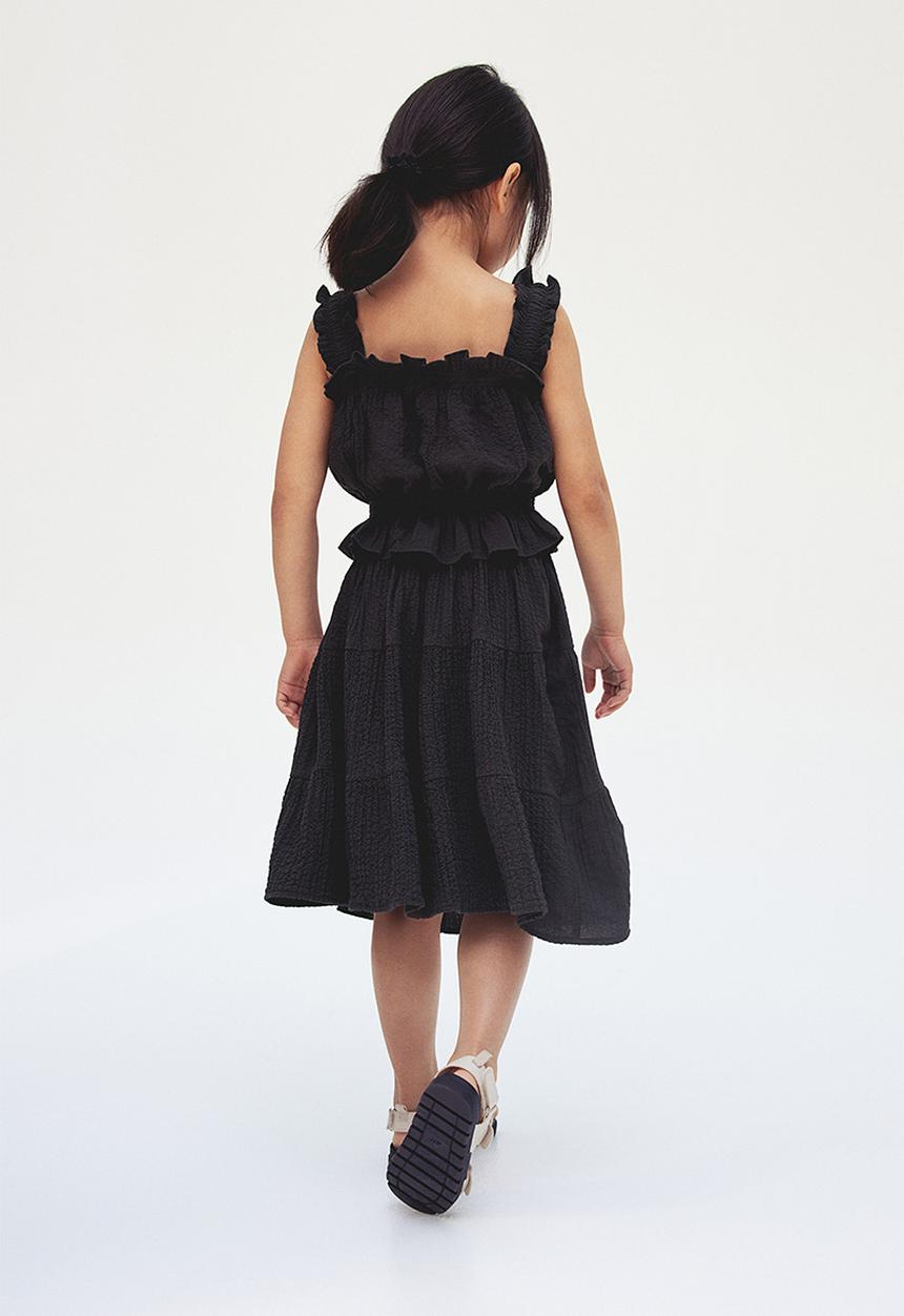 H&M - Seersucker top - Charcoal