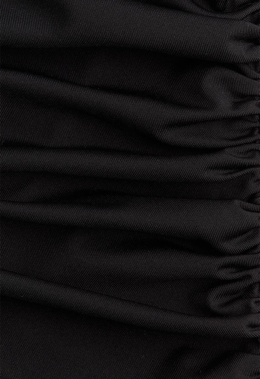 H&M - Cropped one-shoulder top - black