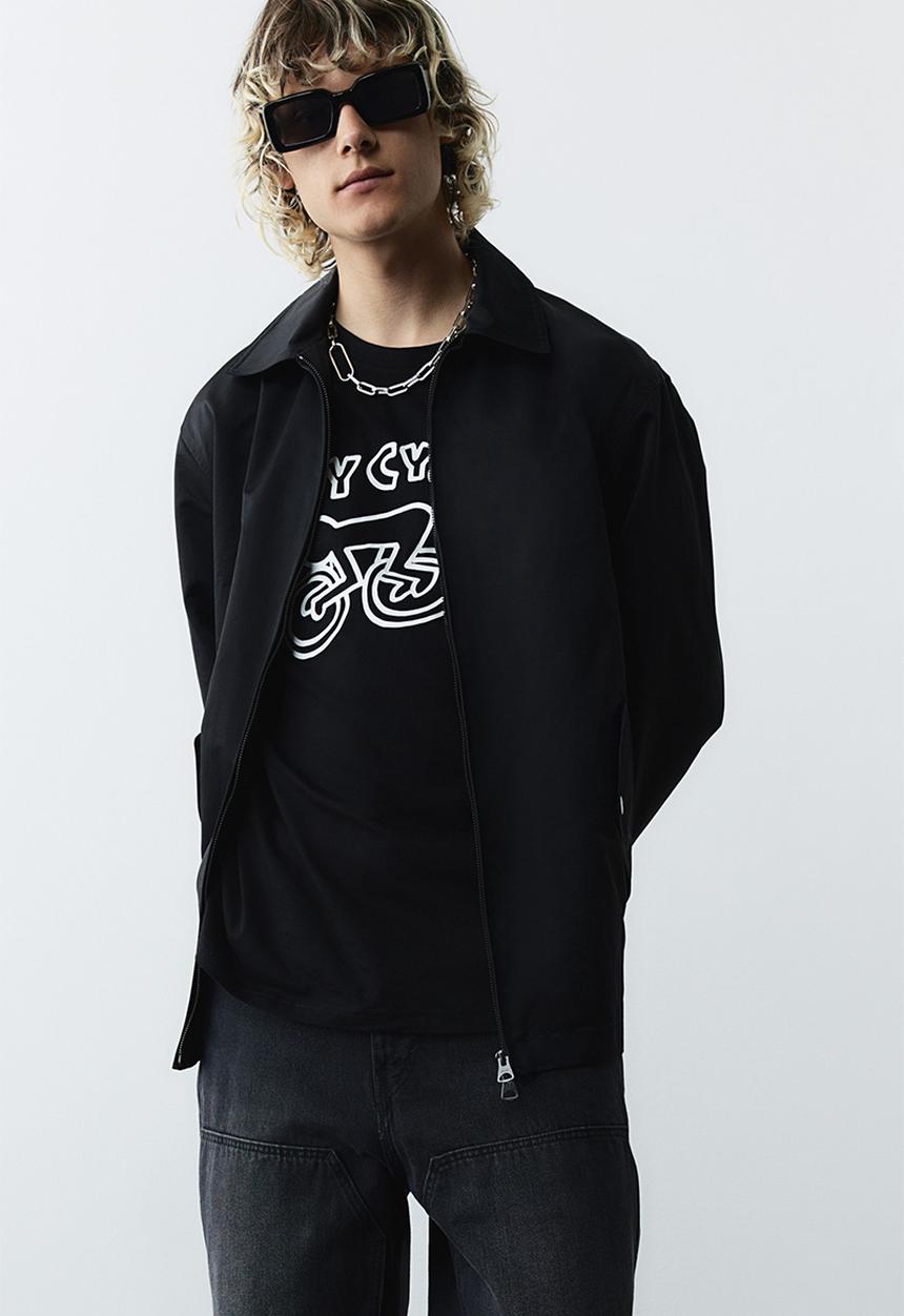 H&M - Regular fit t-shirt - black/Keith Haring