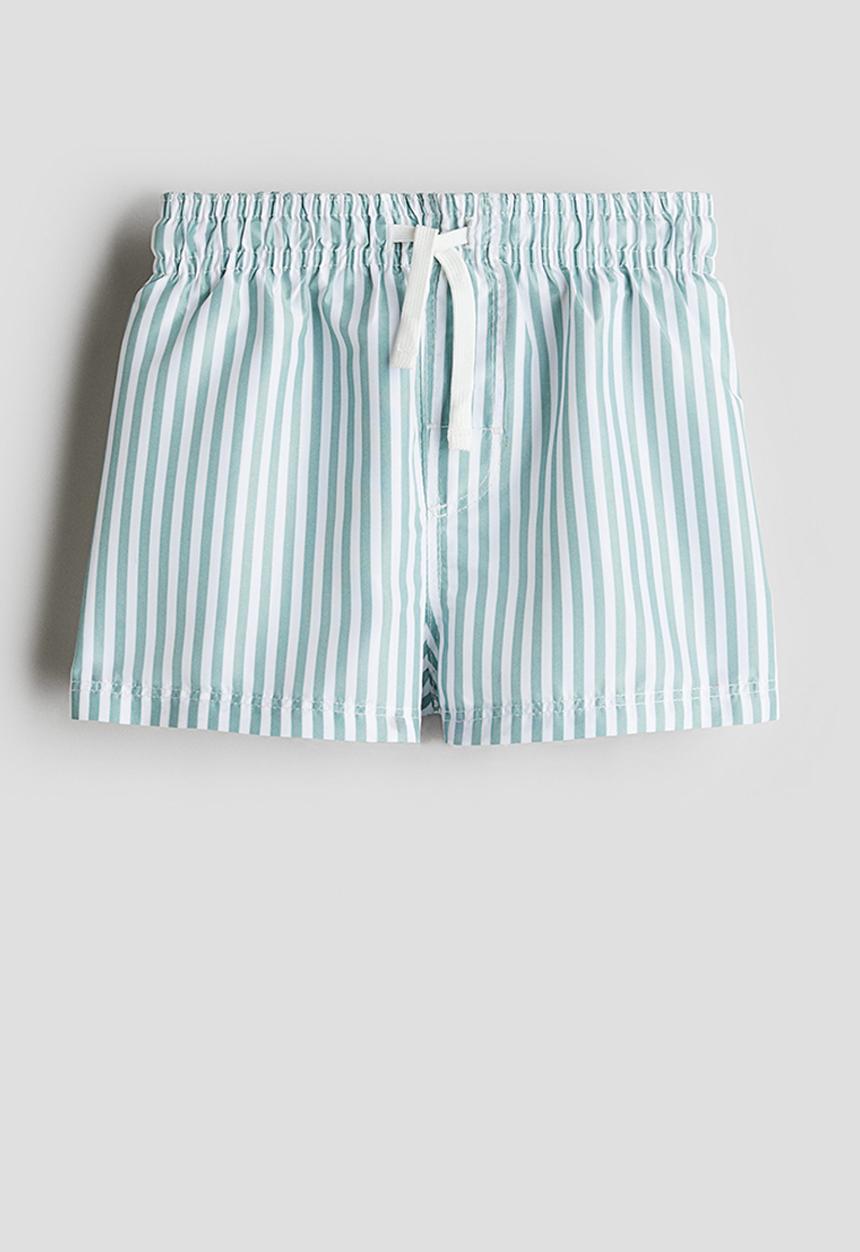 H&M - Patterned swim shorts - Turquoise Striped