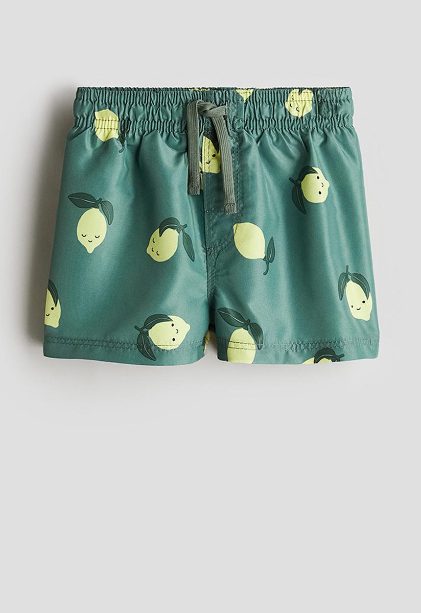 H&M - Patterned swim shorts - Green Lemons