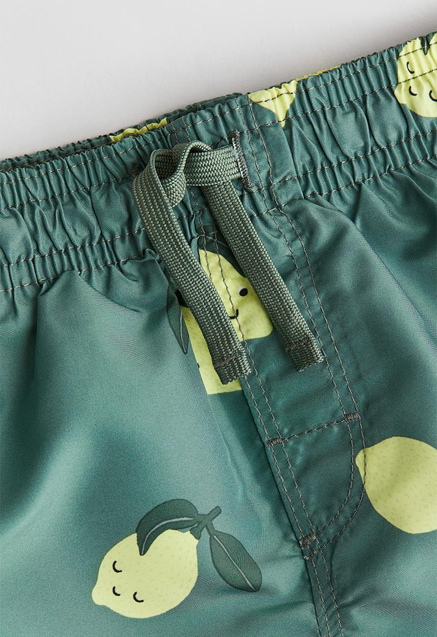 H&M - Patterned swim shorts - Green Lemons