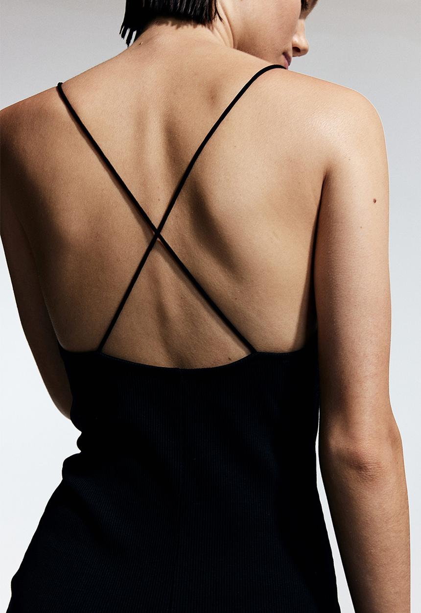 H&M - Low-back strappy dress - black