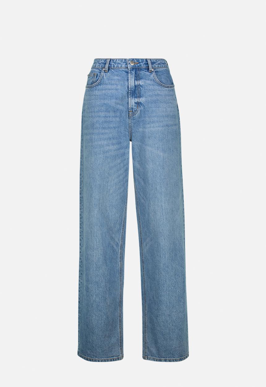 Steve Madden - Cali Relaxed Fit Mid Wash - Mid Blue