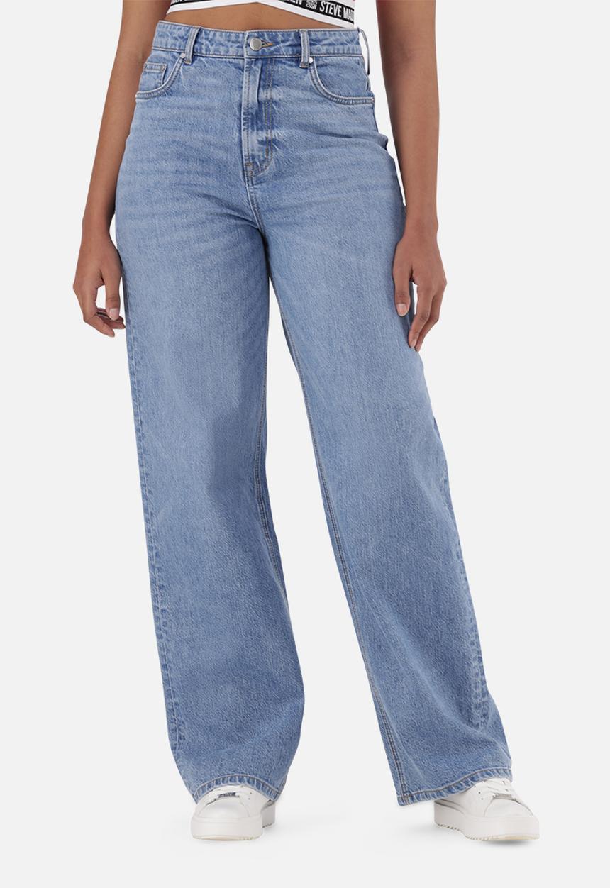 Steve Madden - Cali Relaxed Fit Mid Wash - Mid Blue