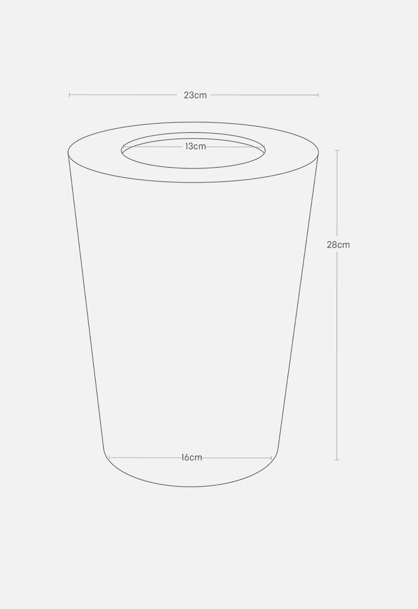 Yamazaki - Rin round trash can - black