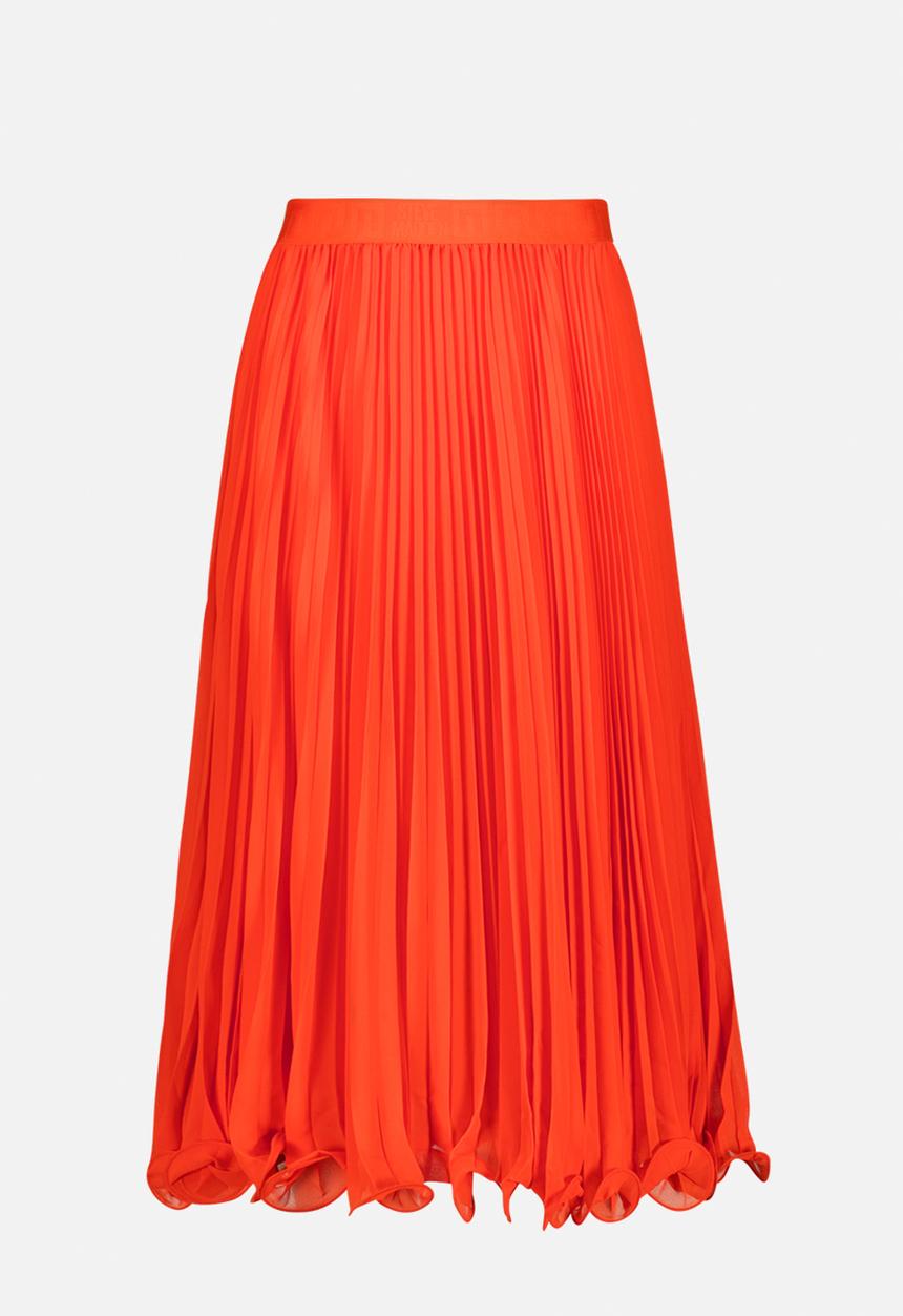 Steve Madden - Sierra Pleated Midi Skirt - Tangerine