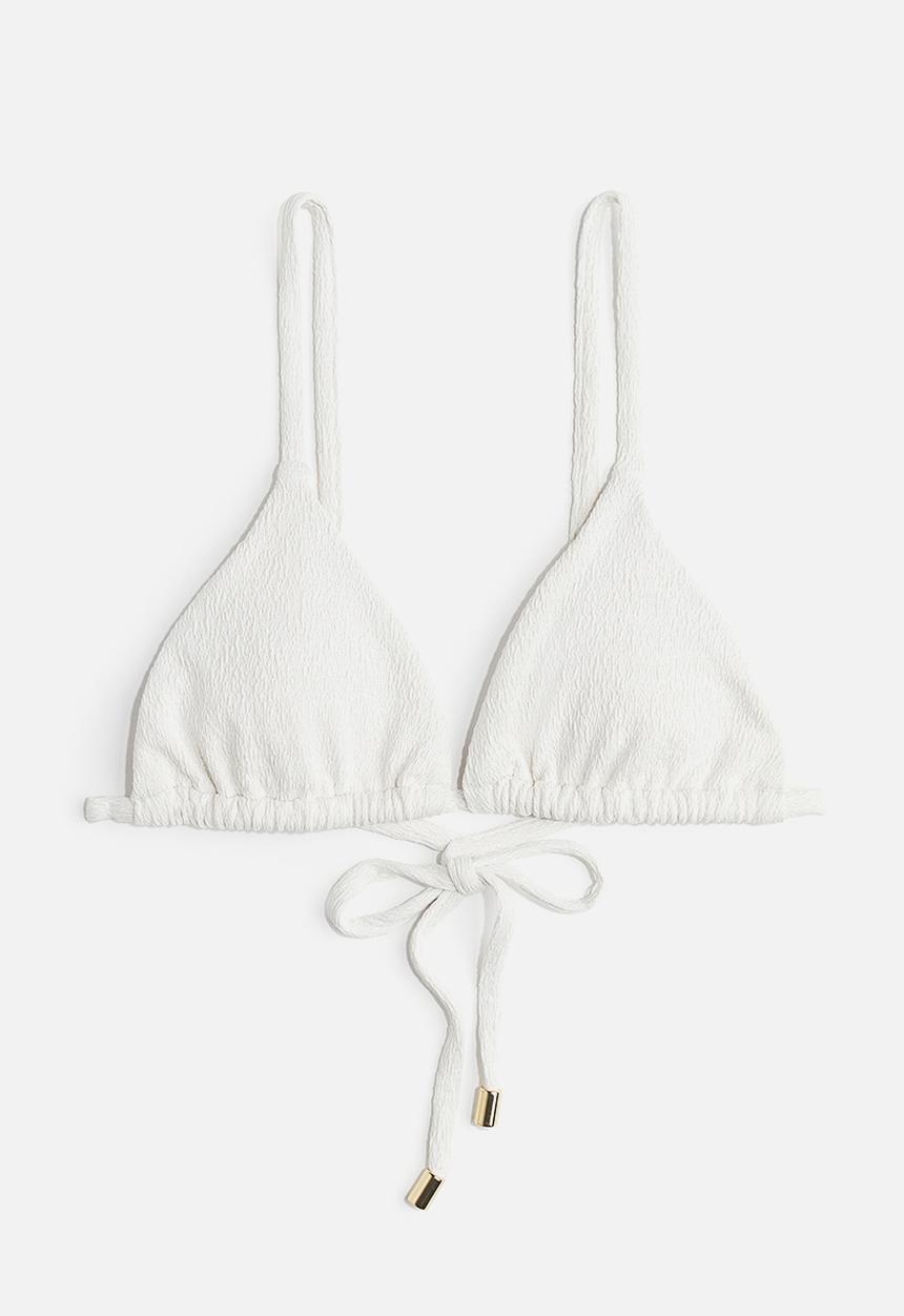 H&M - Padded triangle bikini top - white