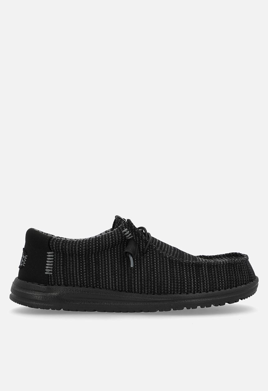 Hey Dude - Wally Stretch Mesh - Black/Black