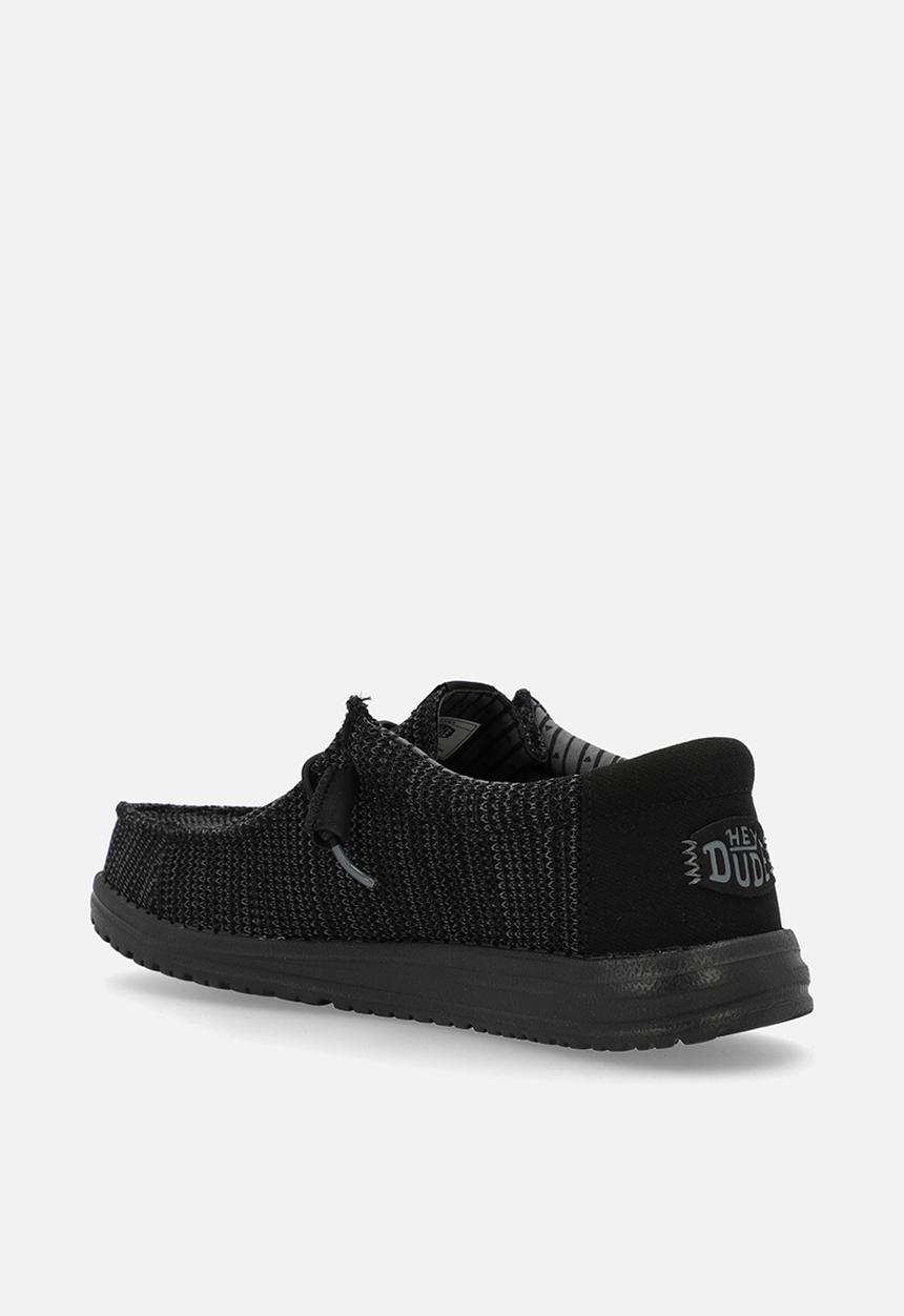 Hey Dude - Wally Stretch Mesh - Black/Black