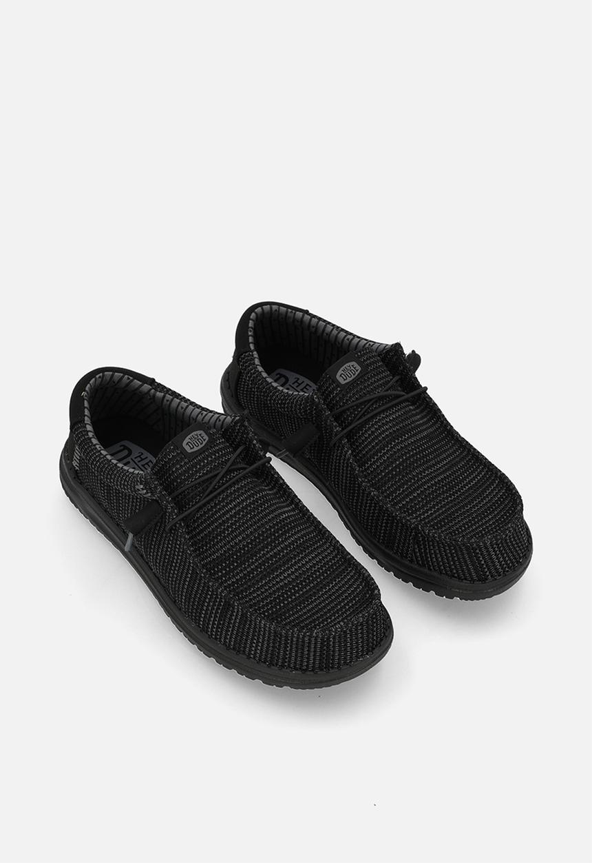 Hey Dude - Wally Stretch Mesh - Black/Black