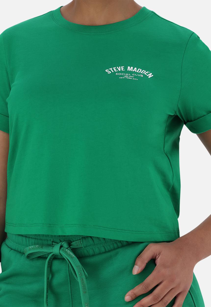 Steve Madden - Pamala Basic Logo Tee - Emerald Green