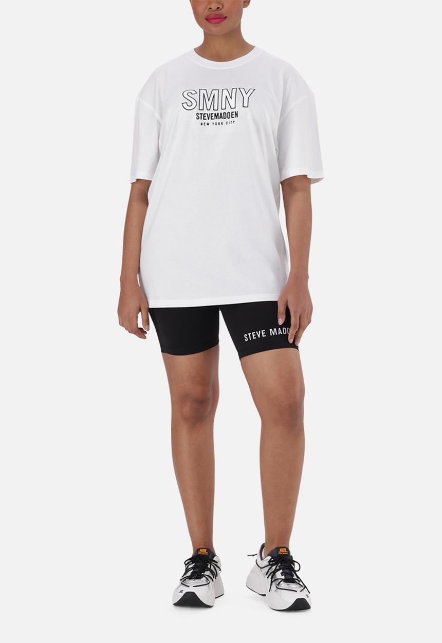 Steve Madden - Athena Oversized Graphic T-shirt -  White